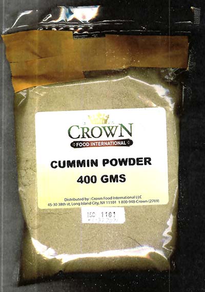 CONSUMER ALERT: Undeclared Peanuts in "Cumin Powder"